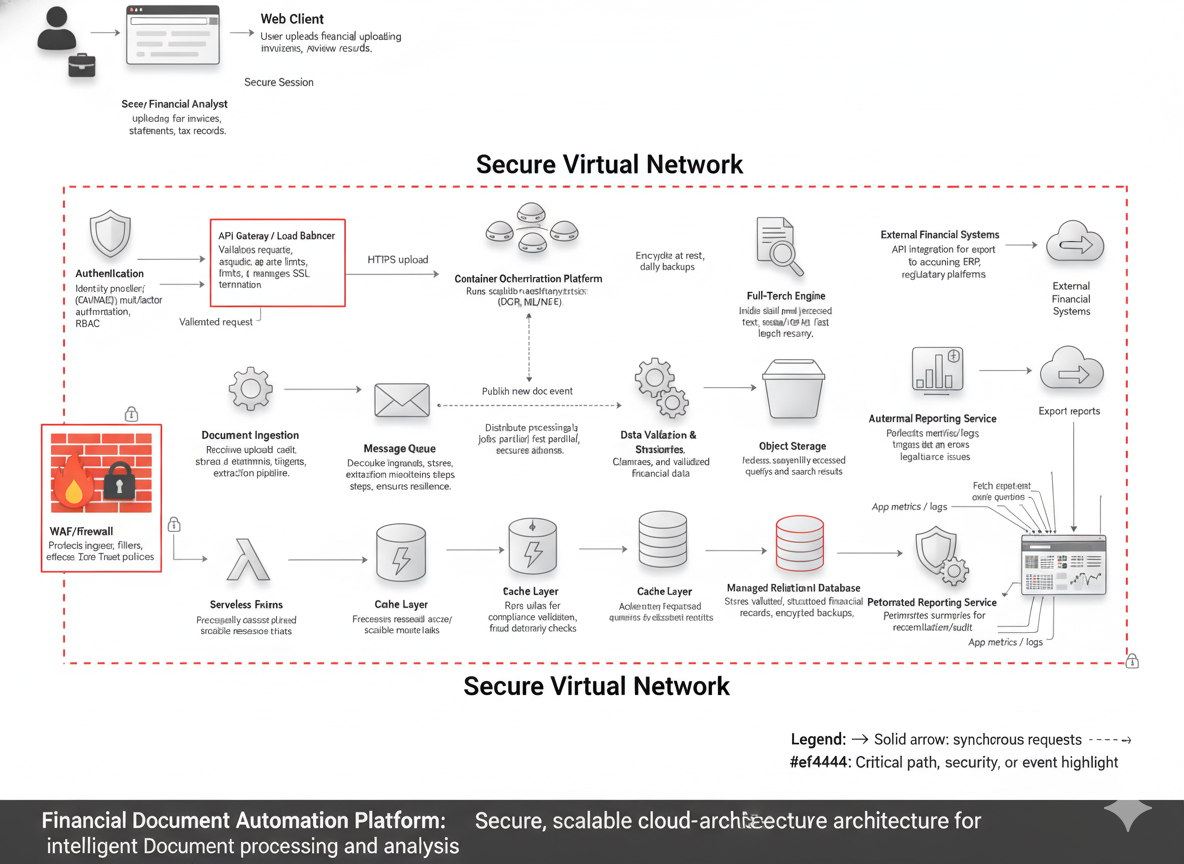 Finance sector OCR automation workflow for Financial Document Extraction, Data Validation, Automated Reporting, and Compliance Support.